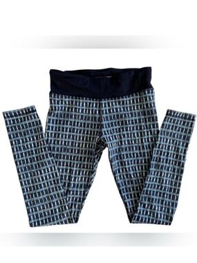 Tory Sport Women's Blue and White Patterned Leggings